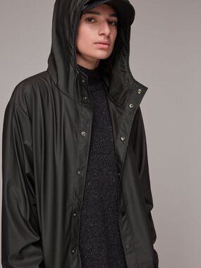 RAINS Long Jacket Black XS